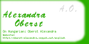 alexandra oberst business card